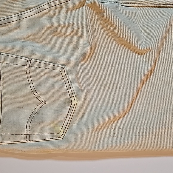 VTG Levi's 501 Cutoffs Shorts Bermuda Jorts Denim Jeans 1990 Button Fly Beige 34 - Picture 8 of 12